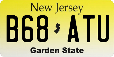 NJ license plate B68ATU