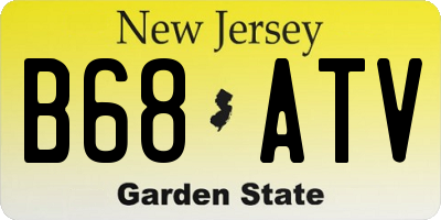 NJ license plate B68ATV