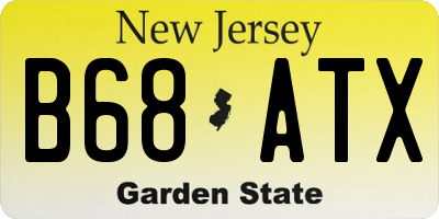 NJ license plate B68ATX