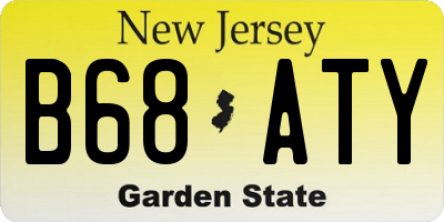 NJ license plate B68ATY