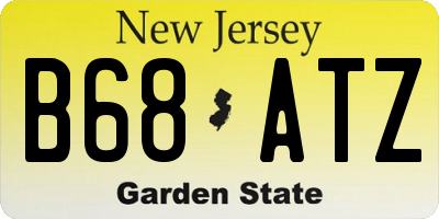 NJ license plate B68ATZ