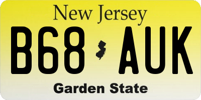 NJ license plate B68AUK