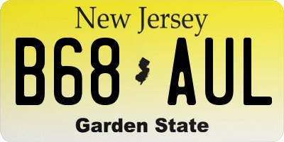NJ license plate B68AUL
