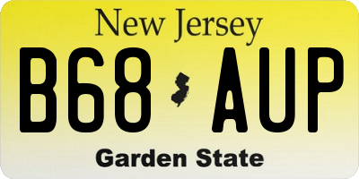 NJ license plate B68AUP