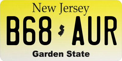 NJ license plate B68AUR