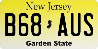 NJ license plate B68AUS