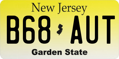 NJ license plate B68AUT