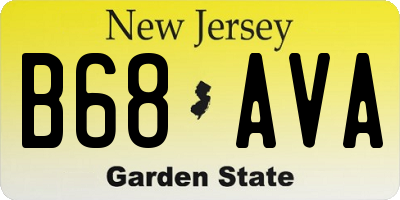 NJ license plate B68AVA