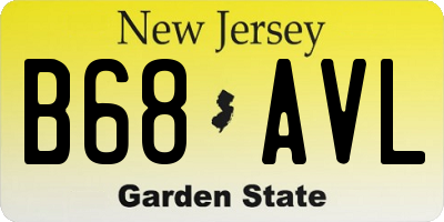 NJ license plate B68AVL