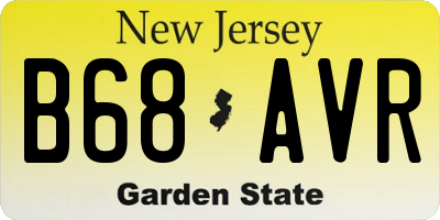 NJ license plate B68AVR
