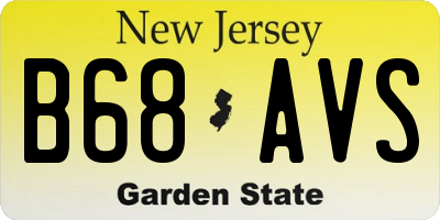 NJ license plate B68AVS