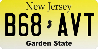 NJ license plate B68AVT