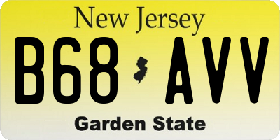 NJ license plate B68AVV