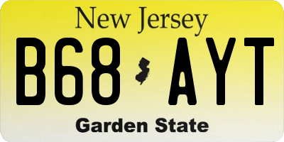NJ license plate B68AYT