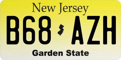 NJ license plate B68AZH