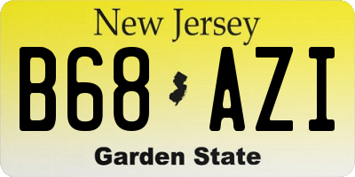 NJ license plate B68AZI