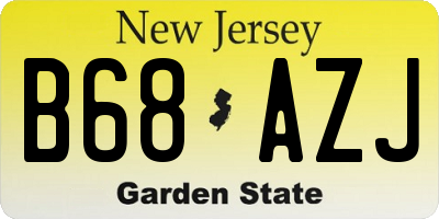 NJ license plate B68AZJ