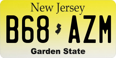 NJ license plate B68AZM