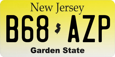 NJ license plate B68AZP