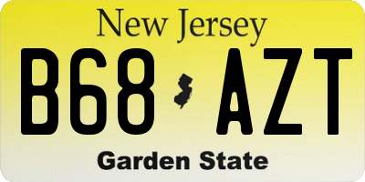 NJ license plate B68AZT