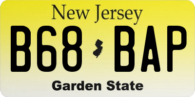 NJ license plate B68BAP