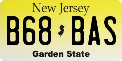 NJ license plate B68BAS