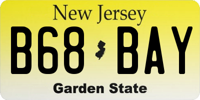 NJ license plate B68BAY