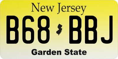 NJ license plate B68BBJ