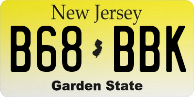 NJ license plate B68BBK