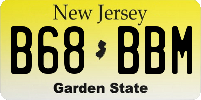 NJ license plate B68BBM