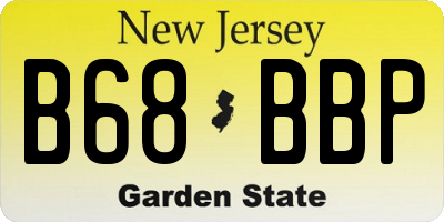 NJ license plate B68BBP
