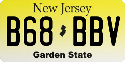 NJ license plate B68BBV