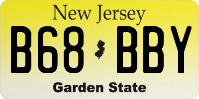 NJ license plate B68BBY