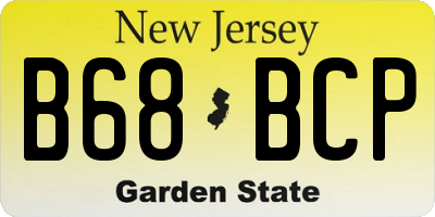 NJ license plate B68BCP