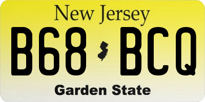 NJ license plate B68BCQ