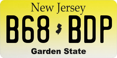 NJ license plate B68BDP