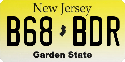 NJ license plate B68BDR
