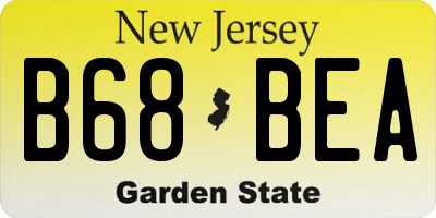 NJ license plate B68BEA