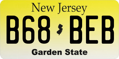 NJ license plate B68BEB