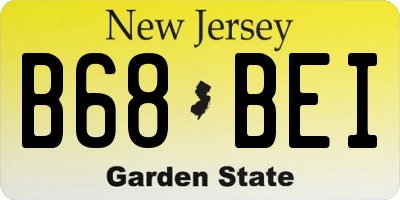 NJ license plate B68BEI
