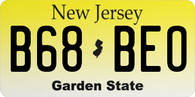 NJ license plate B68BEO
