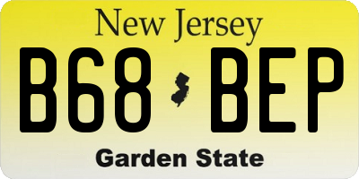 NJ license plate B68BEP