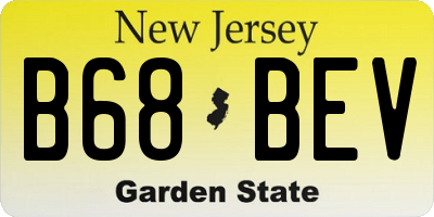 NJ license plate B68BEV