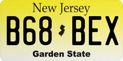 NJ license plate B68BEX