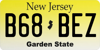 NJ license plate B68BEZ