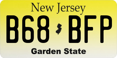 NJ license plate B68BFP