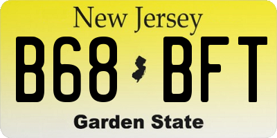 NJ license plate B68BFT