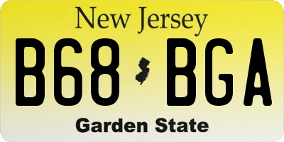 NJ license plate B68BGA