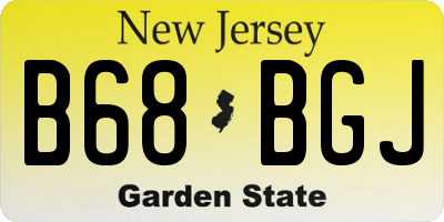 NJ license plate B68BGJ