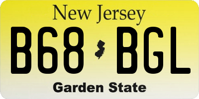NJ license plate B68BGL
